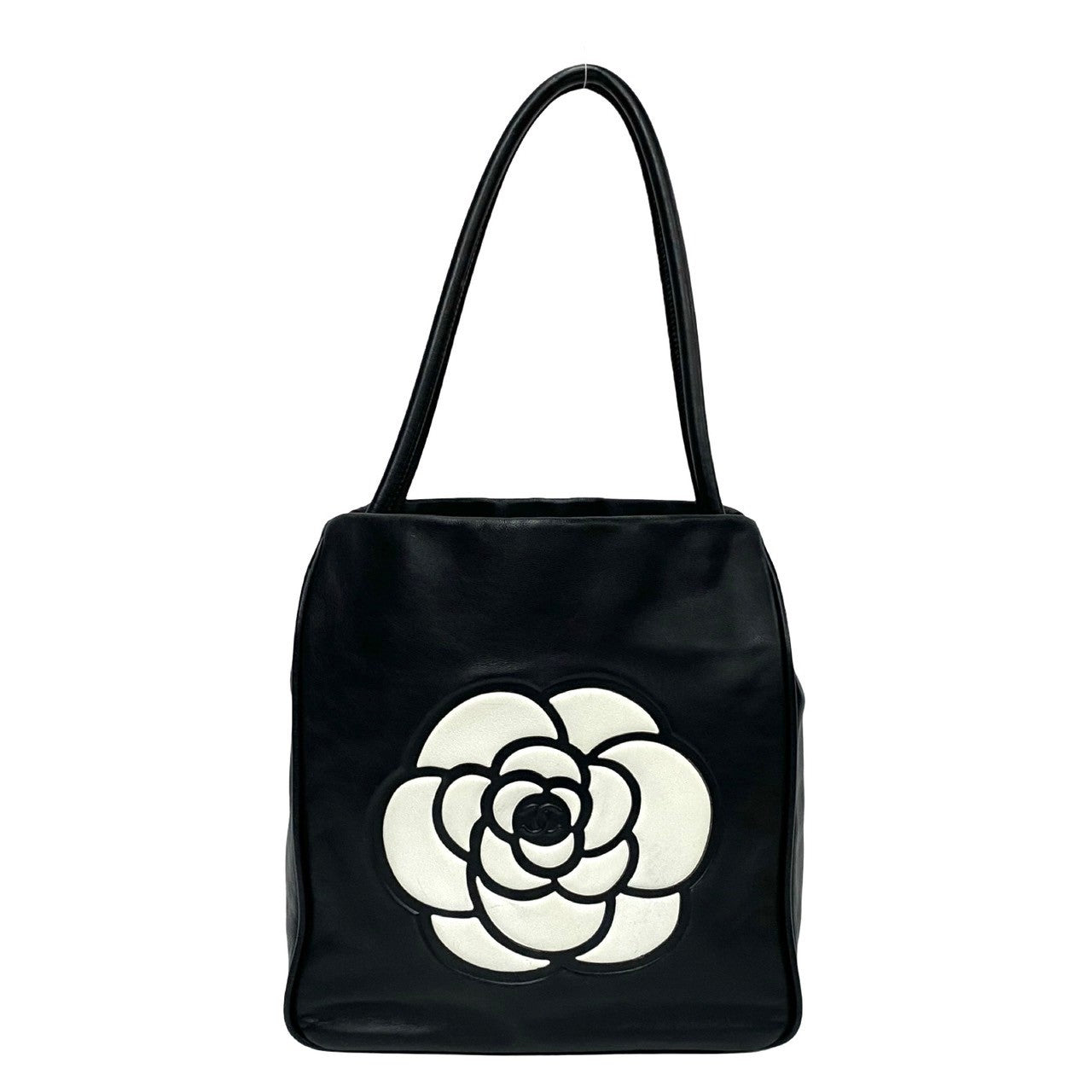 Chanel Camellia Logo Lambskin Tote Bag