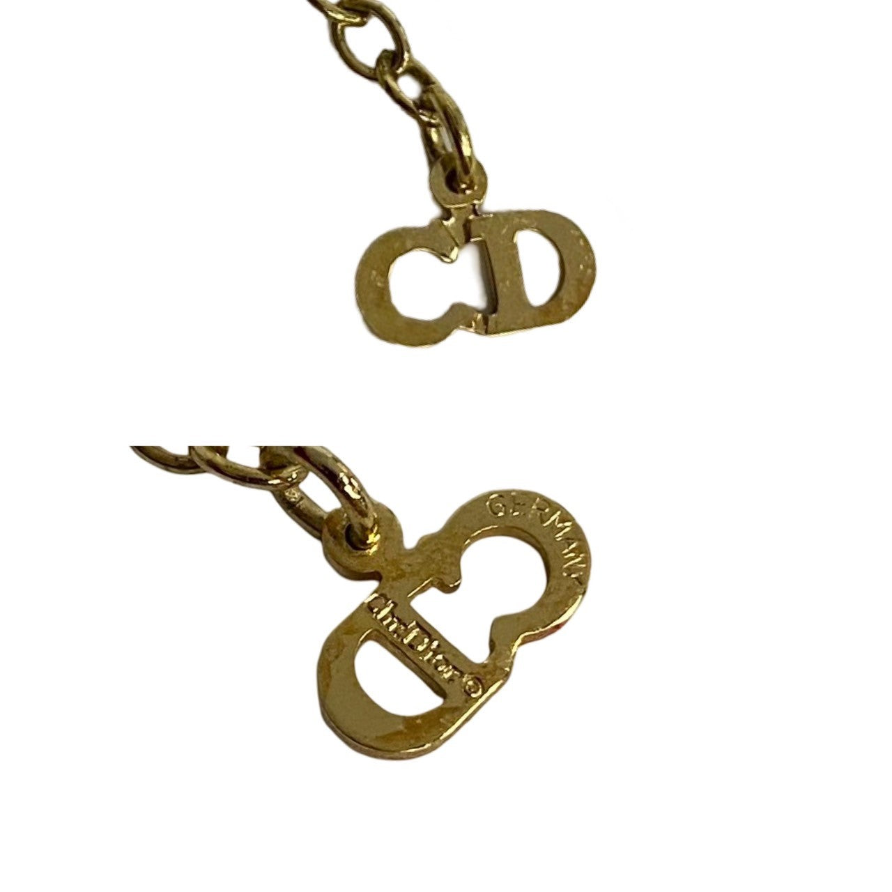 Christian Dior Gold Chain Necklace Pendant