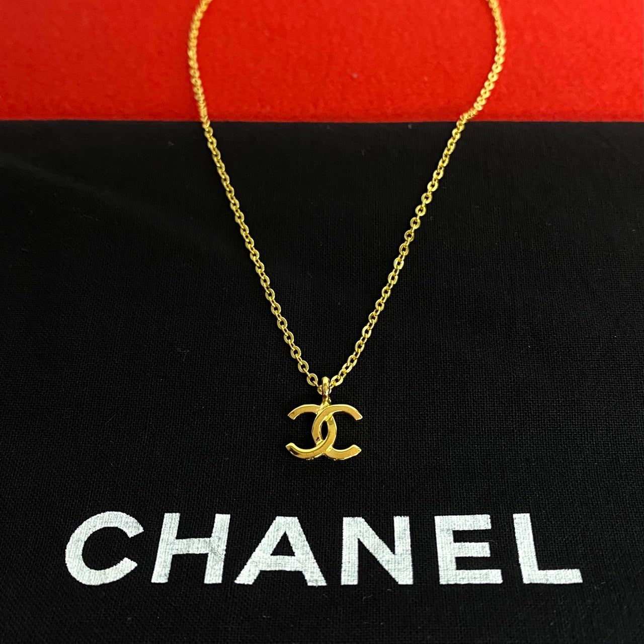 Chanel Vintage Coco Mark Chain Necklace