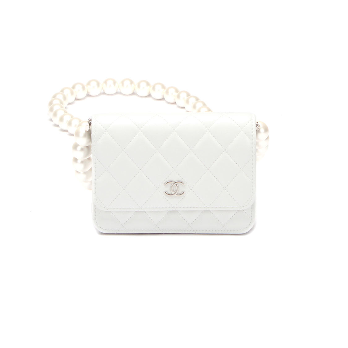 Mini Pearl & Bow Wallet On Chain