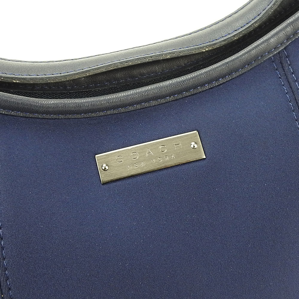 Coach Handbag 6219 Polyurethane Leather Navy