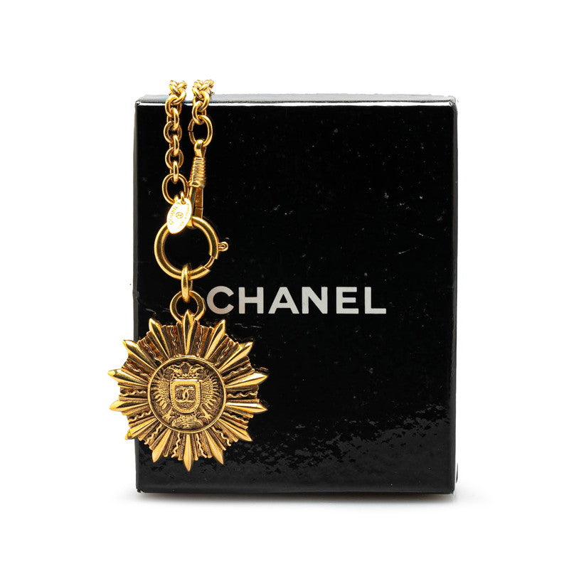 Chanel Gold Sun Emblem Necklace