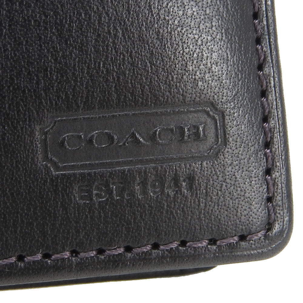 USED COACH Leather Bill Compartment Wallet