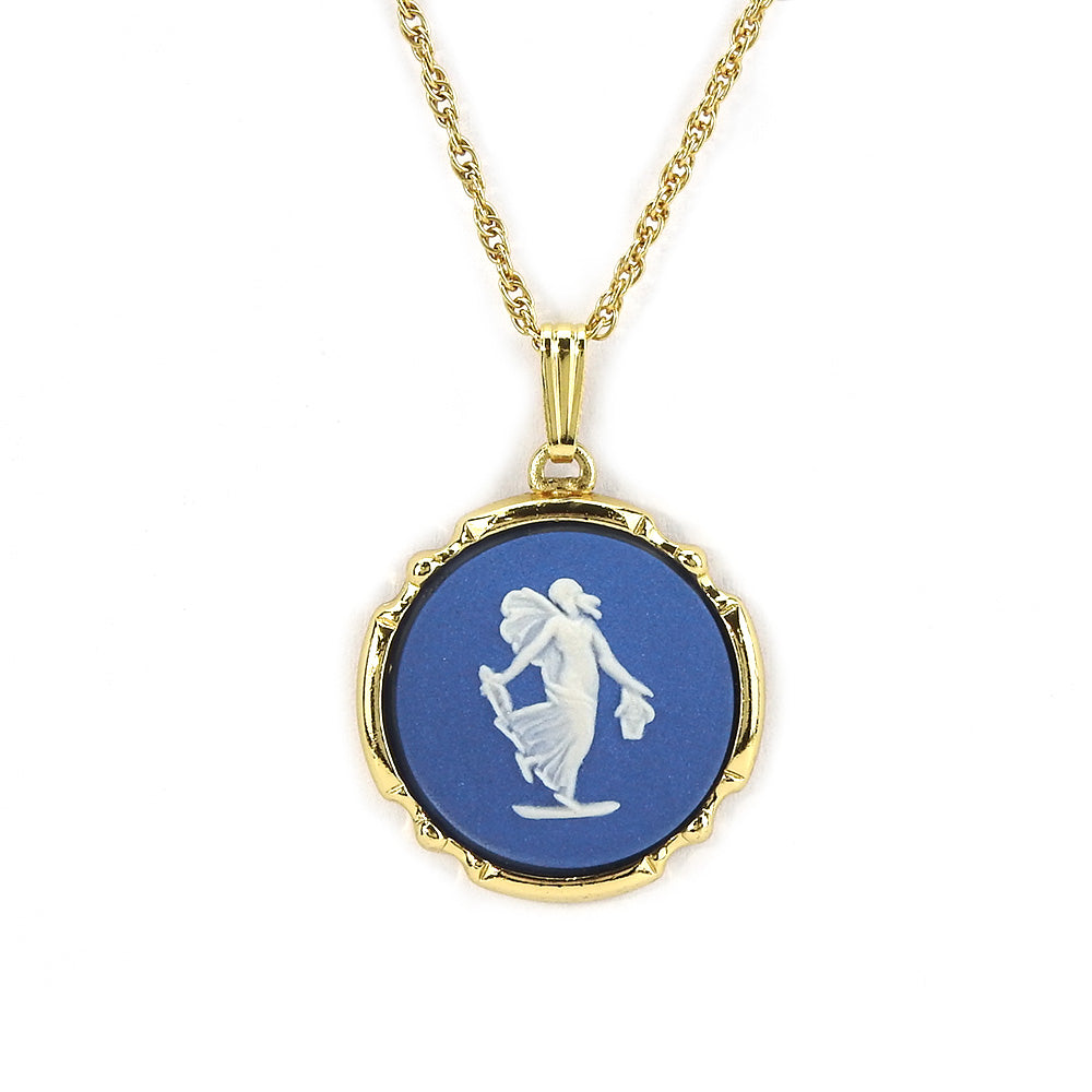 Used Wedgwood Gold Blue Necklace