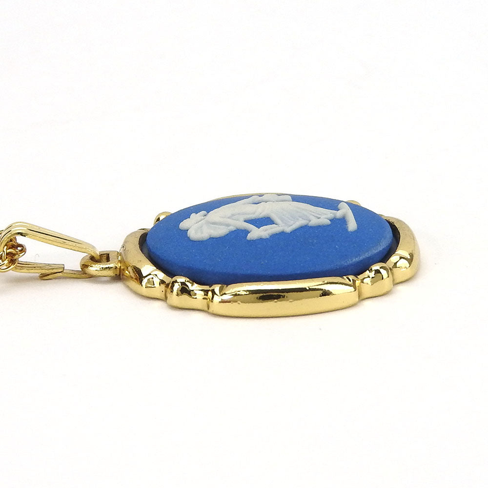 Used Wedgwood Gold Blue Necklace