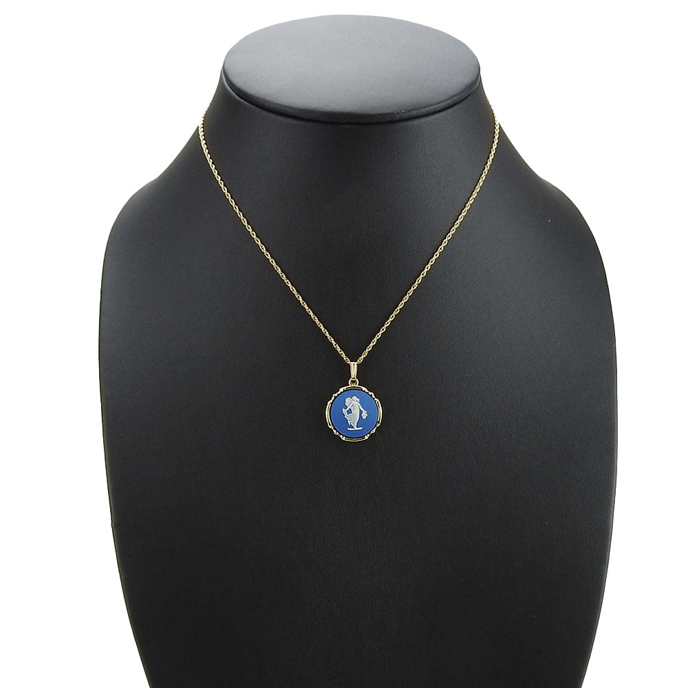 Used Wedgwood Gold Blue Necklace