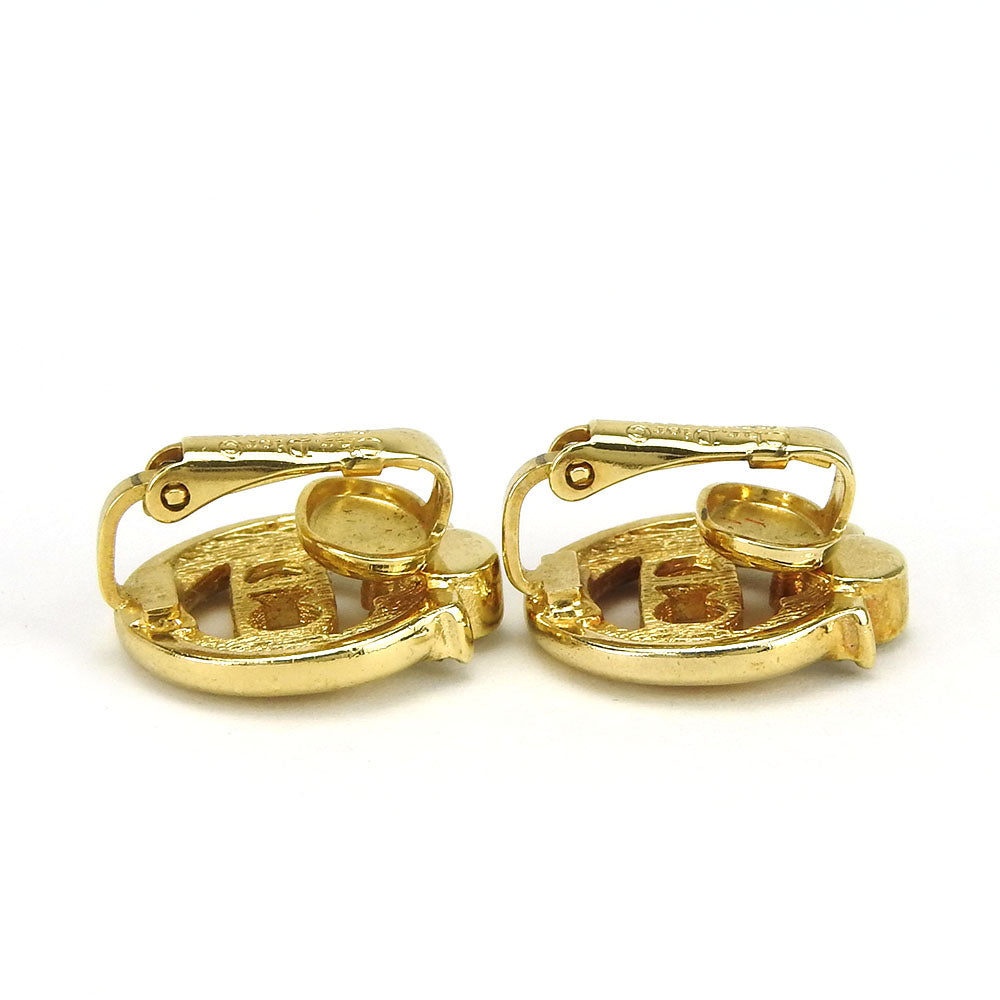 Christian Dior Gold Metal Earrings