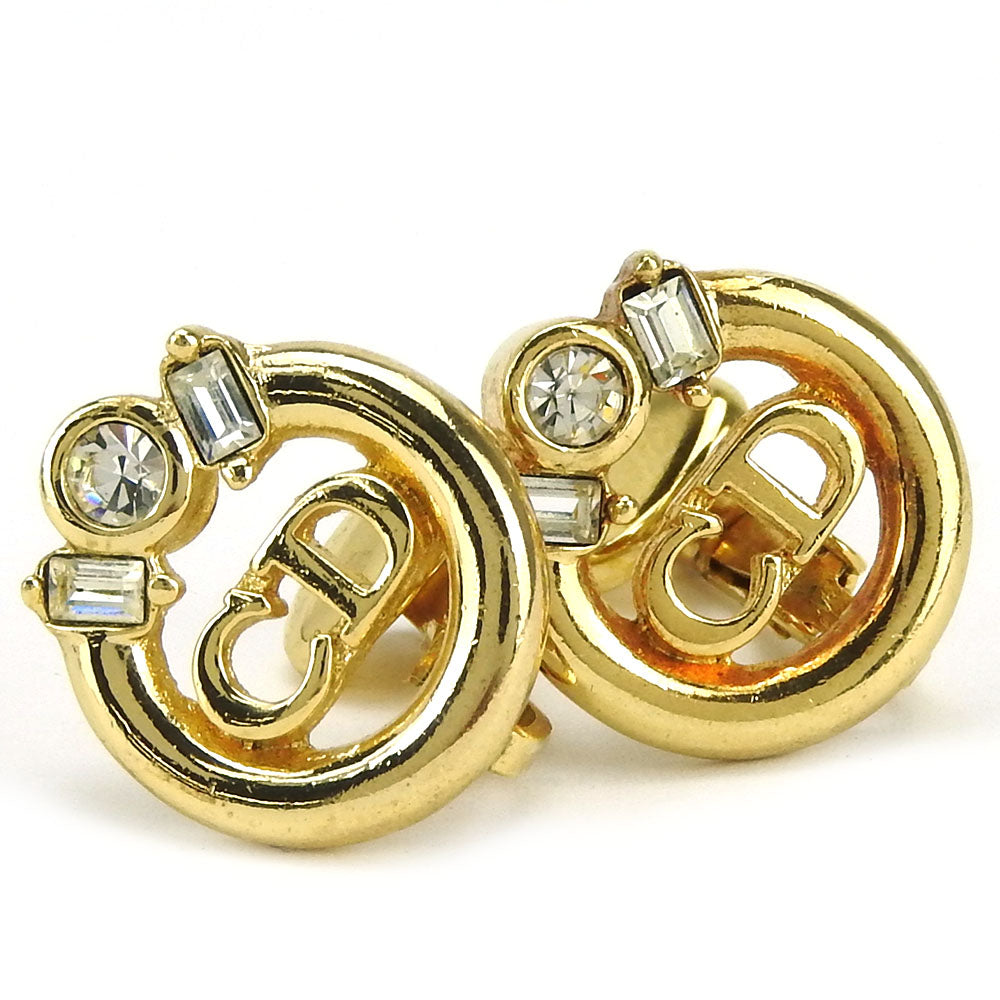 Christian Dior Gold Metal Earrings