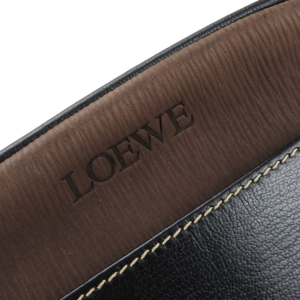 Loewe Velazquez Leather Shoulder Bag Black