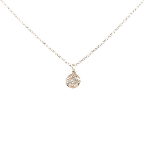K10 Pink Gold Diamond Necklace