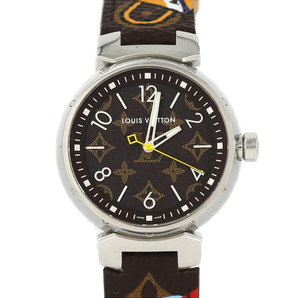Louis Vuitton Tambour Monogram Stainless Steel