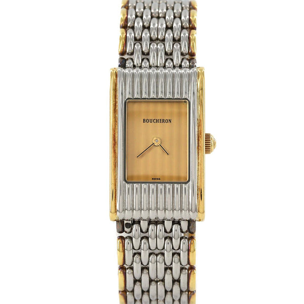 Boucheron Reflet Stainless Steel Yellow Gold Quartz