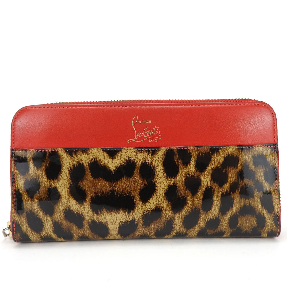 Christian Louboutin Leopard Leather Enamel Wallet