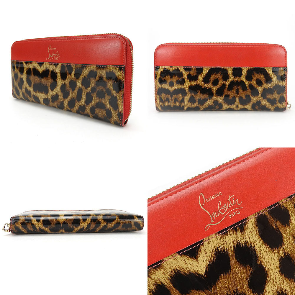 Christian Louboutin Leopard Leather Enamel Wallet