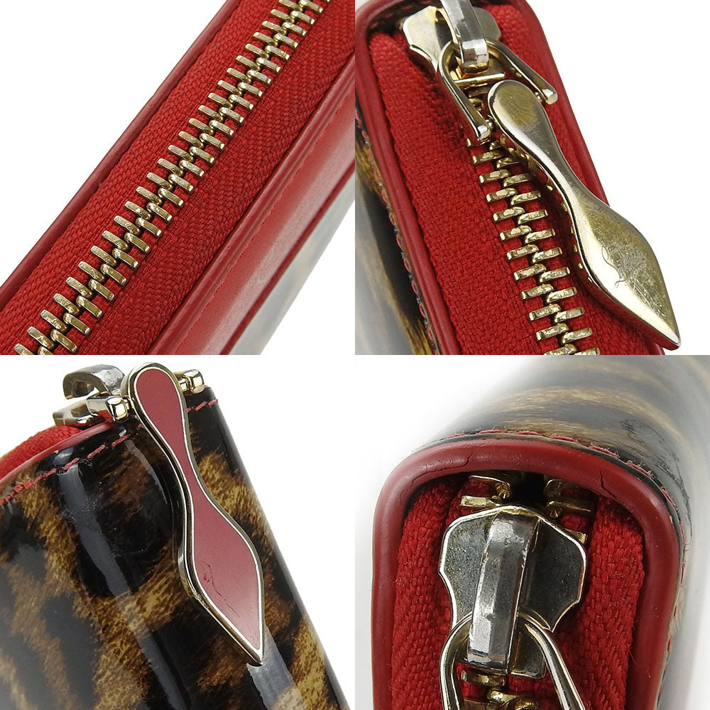 Christian Louboutin Leopard Leather Enamel Wallet