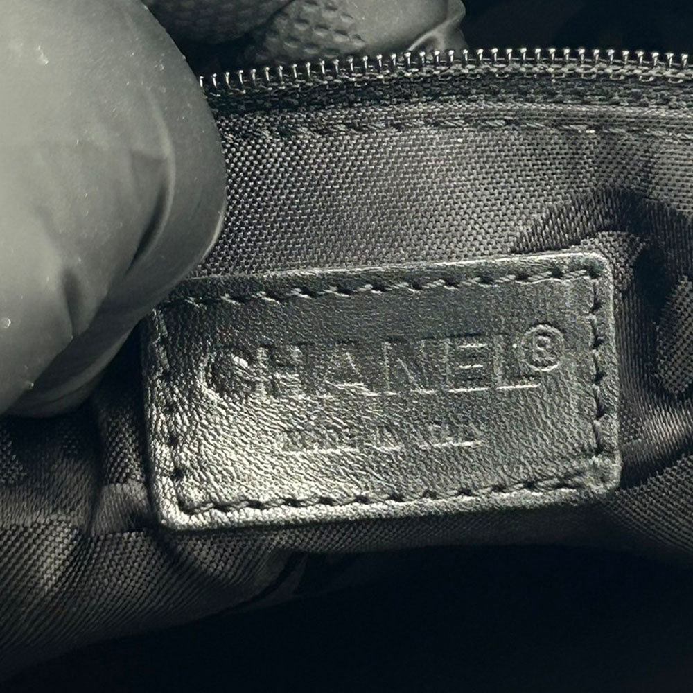 Chanel Suede Tote Bag Black Coco Mark