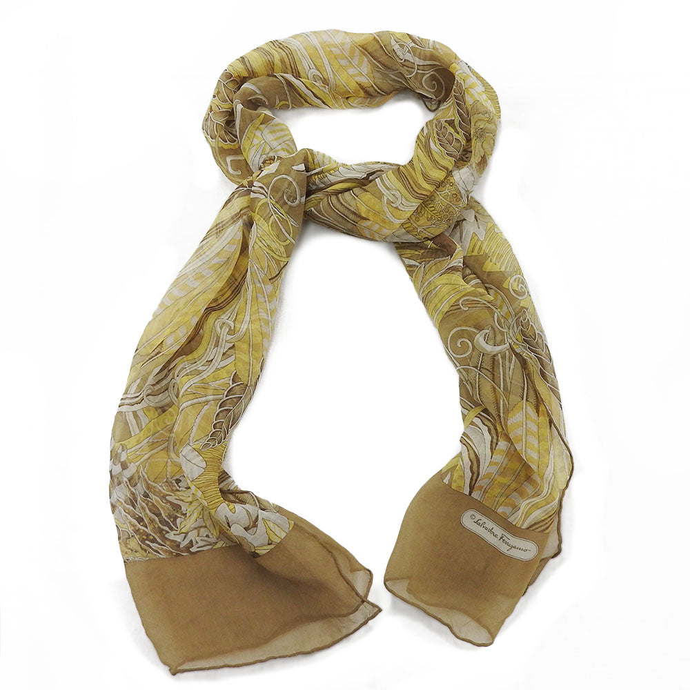 Salvatore Ferragamo Silk Scarf Botanical Pattern