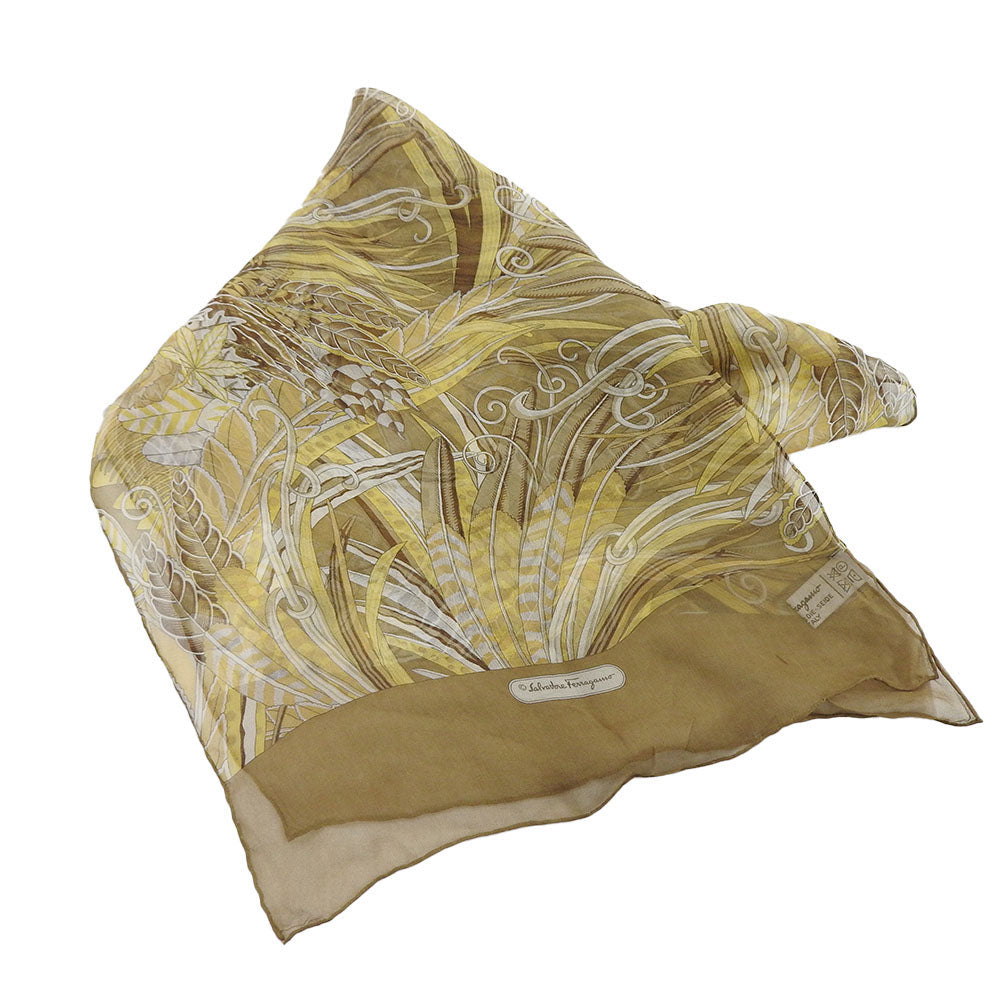 Salvatore Ferragamo Silk Scarf Botanical Pattern