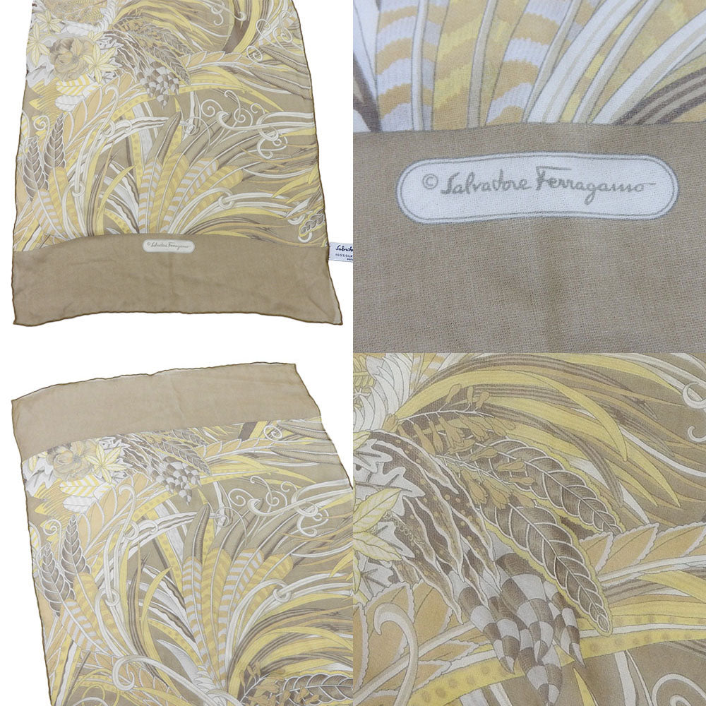 Salvatore Ferragamo Silk Scarf Botanical Pattern