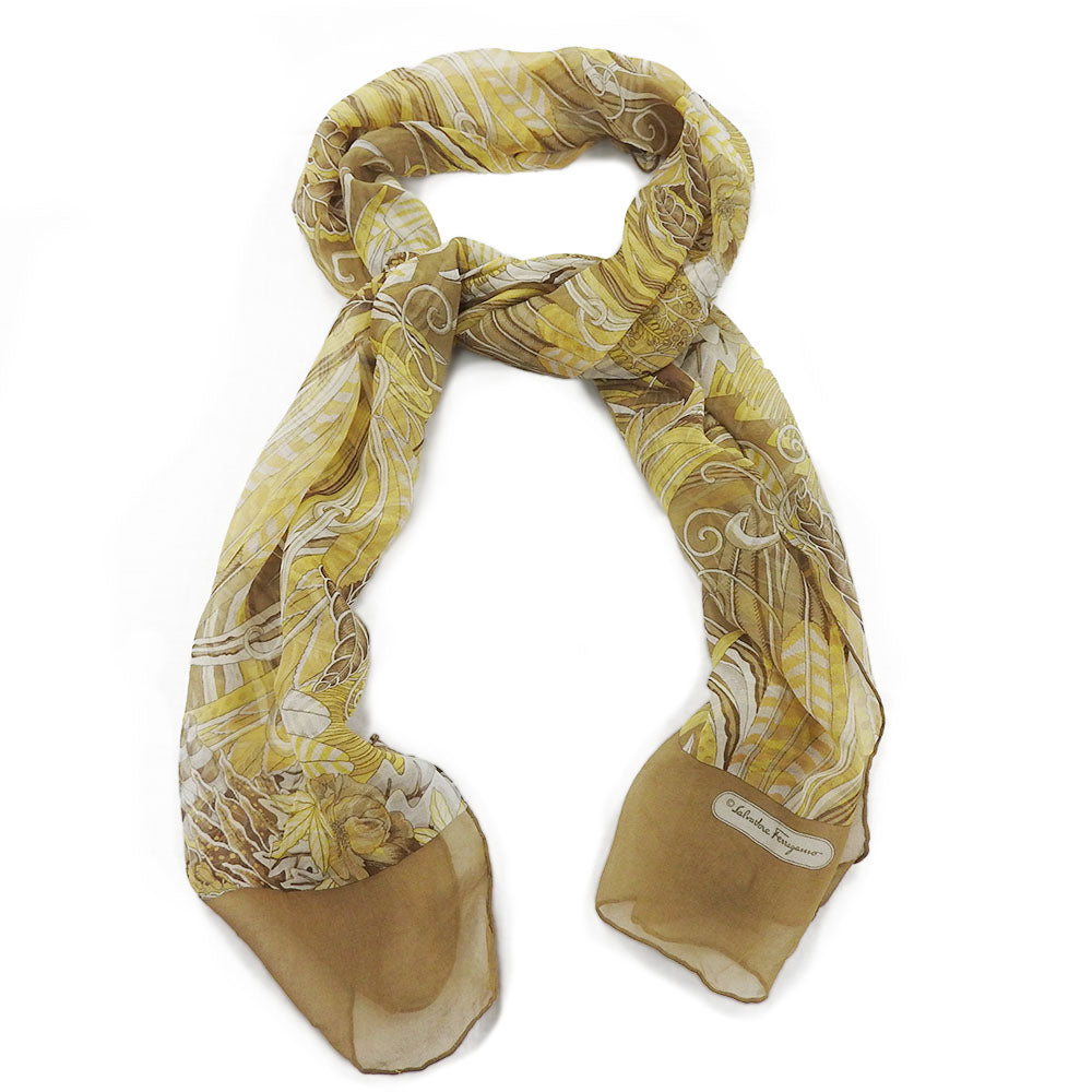 Salvatore Ferragamo Silk Scarf Botanical Pattern