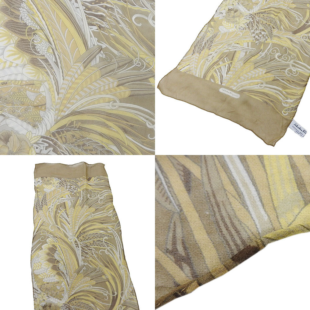 Salvatore Ferragamo Silk Scarf Botanical Pattern