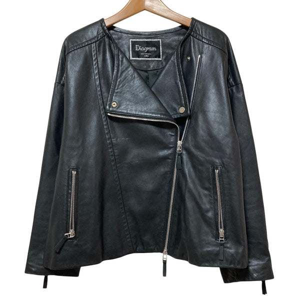 Grace Continental Diagram Leather Riders Jacket