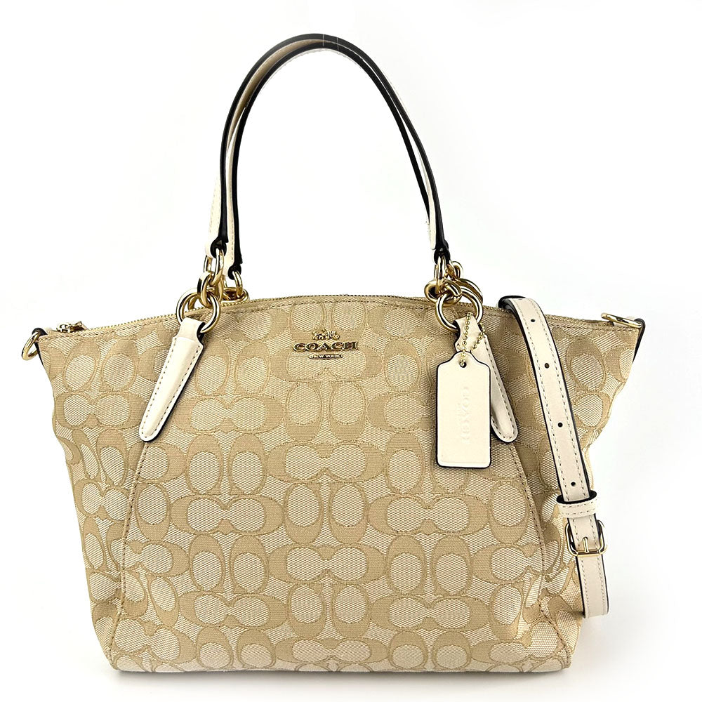 Coach Canvas Leather Tote Bag F27582