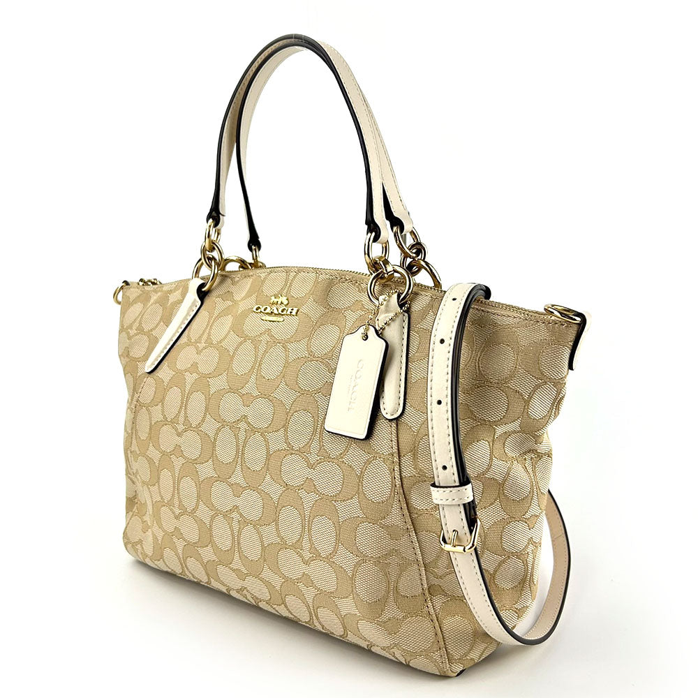 Coach Canvas Leather Tote Bag F27582