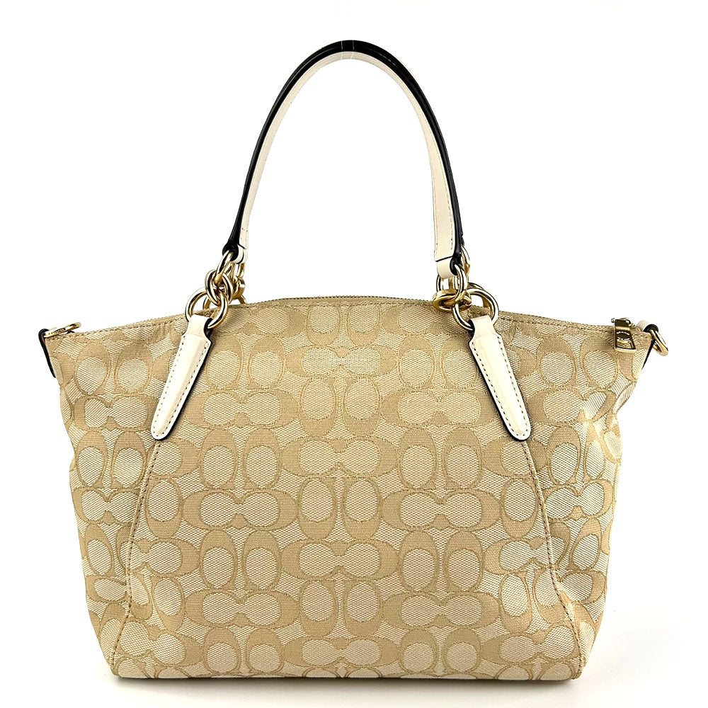 Coach Canvas Leather Tote Bag F27582