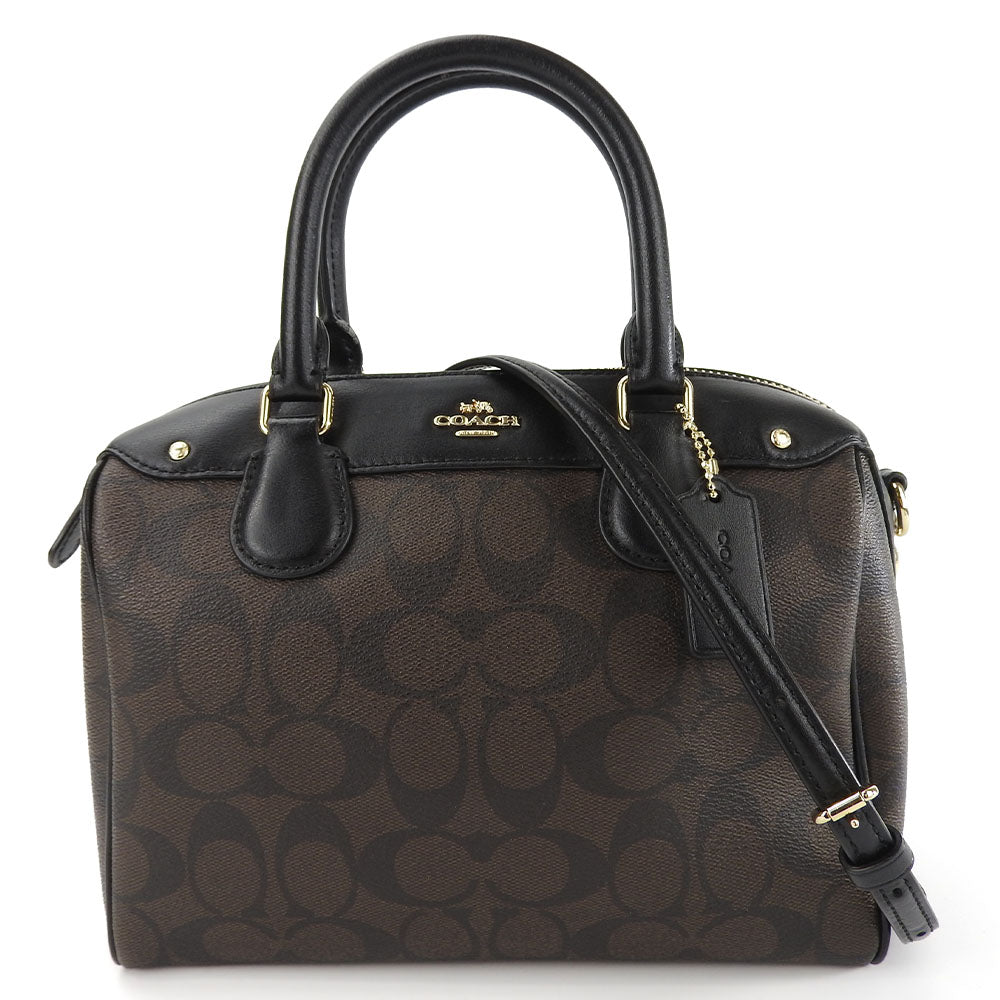 COACH Mini Bennett Satchel F58312 Leather PVC