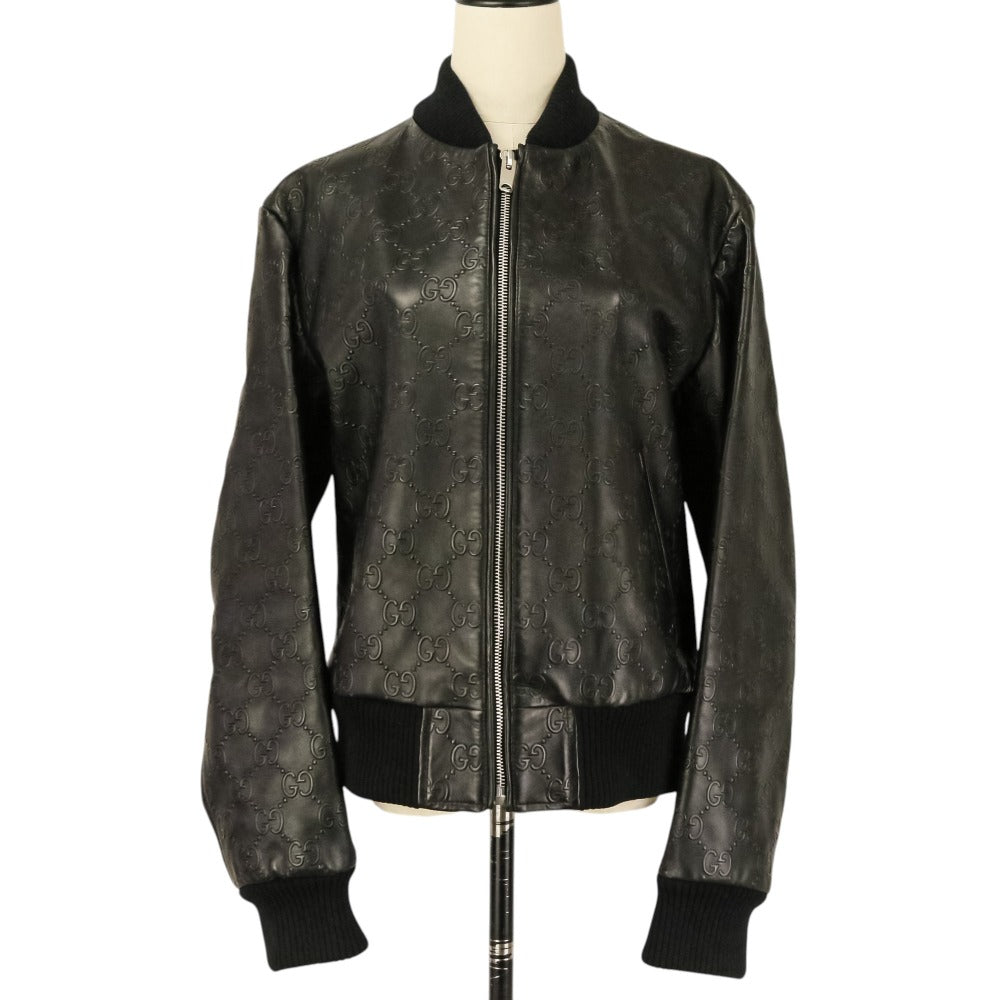 Gucci GG Embossed Shearling Bomber Jacket