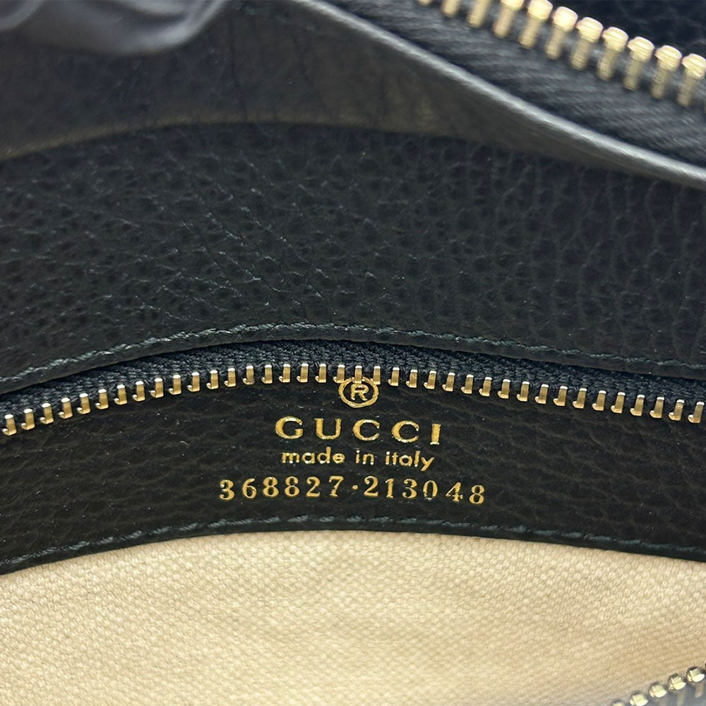 GUCCI Leather Handbag 368827 2WAY Black