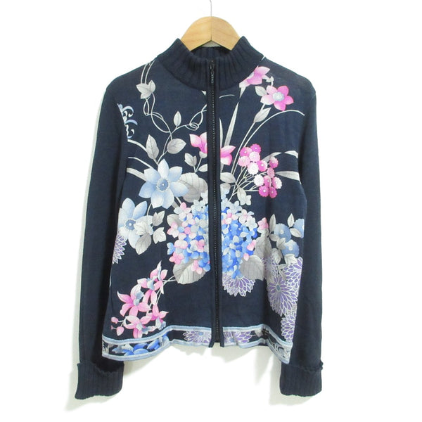 LEONARD Floral Knit Jacket