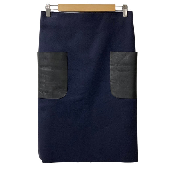 Celine Lambskin Pocket Wool Skirt