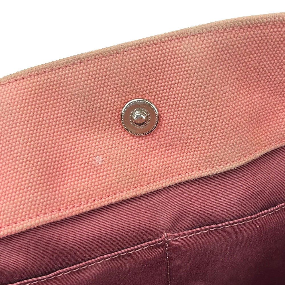 USED COACH Canvas Tote Bag 391 Pink Bordeaux