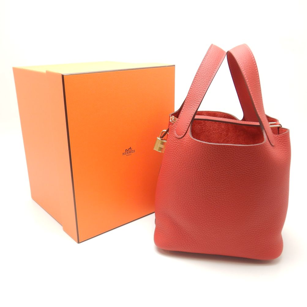 Hermes Picotin Lock PM Handbag Vermilion