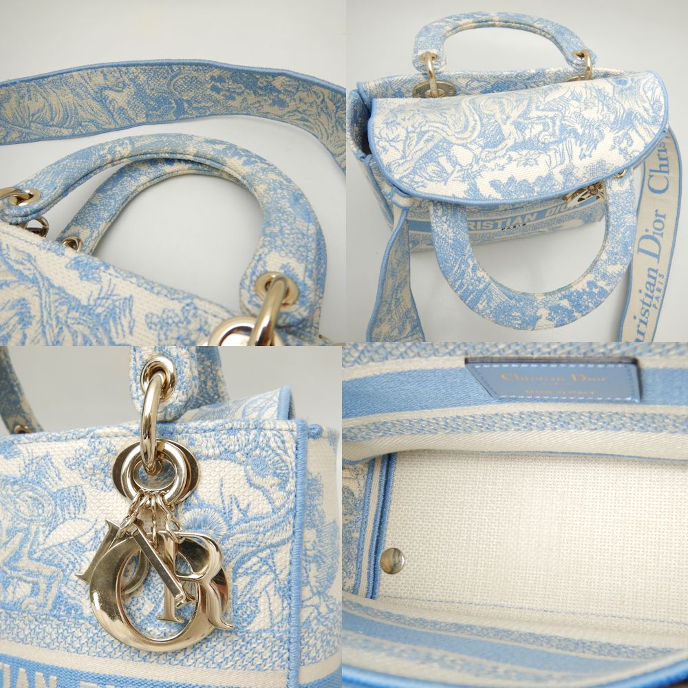 Dior Canvas Lady D-Lite Medium Bag