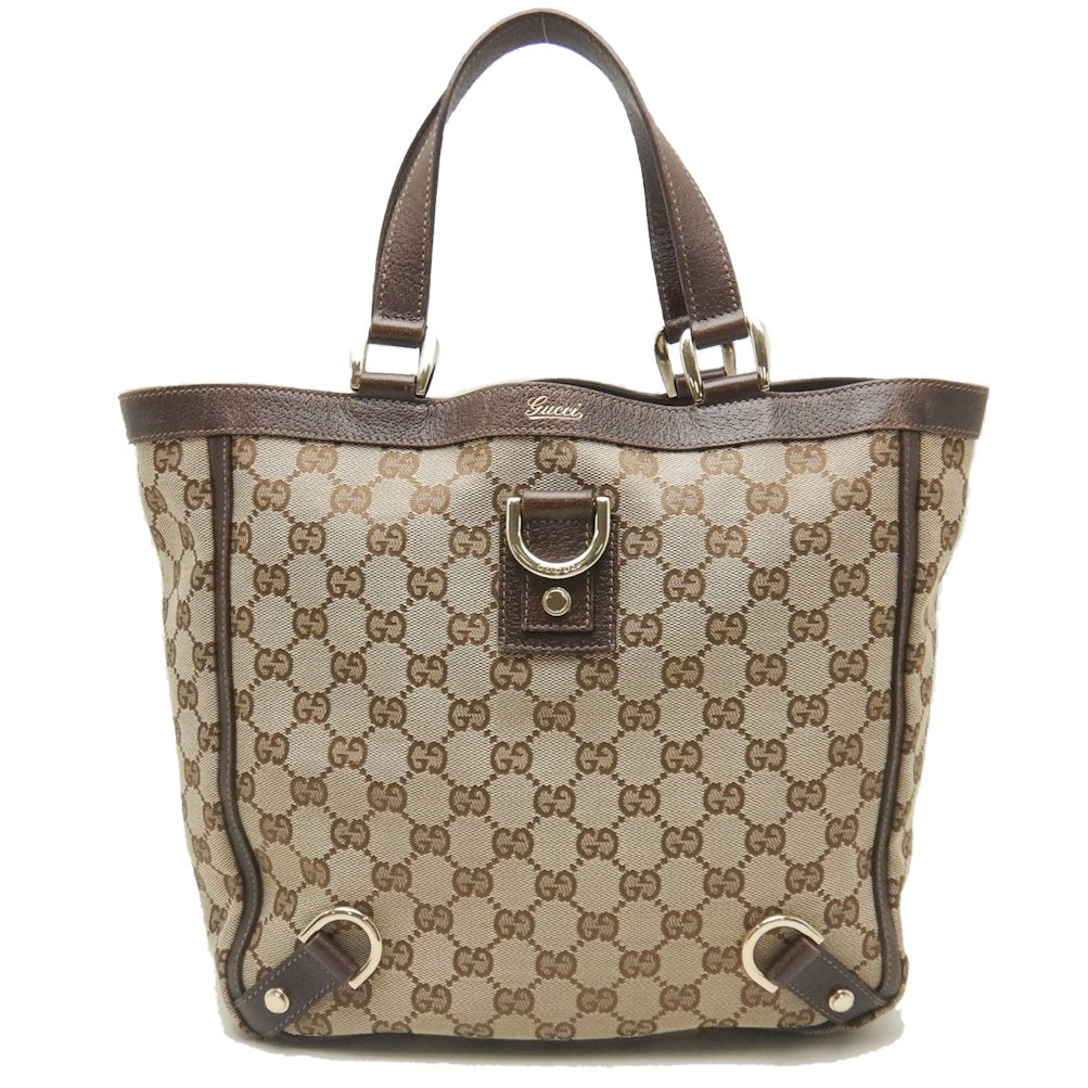 Gucci GG Canvas Tote Bag Abbey Brown