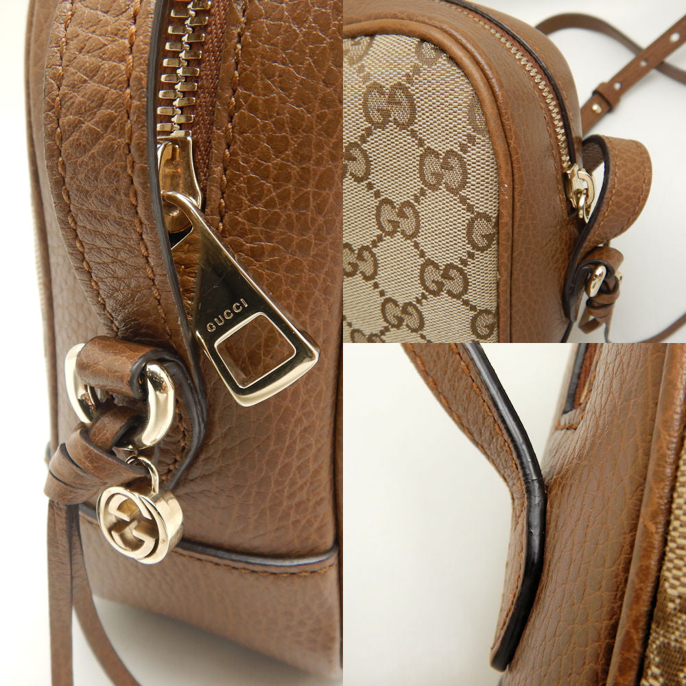 Gucci GG Canvas Leather Shoulder Bag