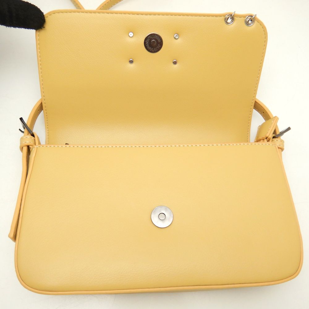 CRYSTAL BALL Leather 2WAY Shoulder Bag Mustard