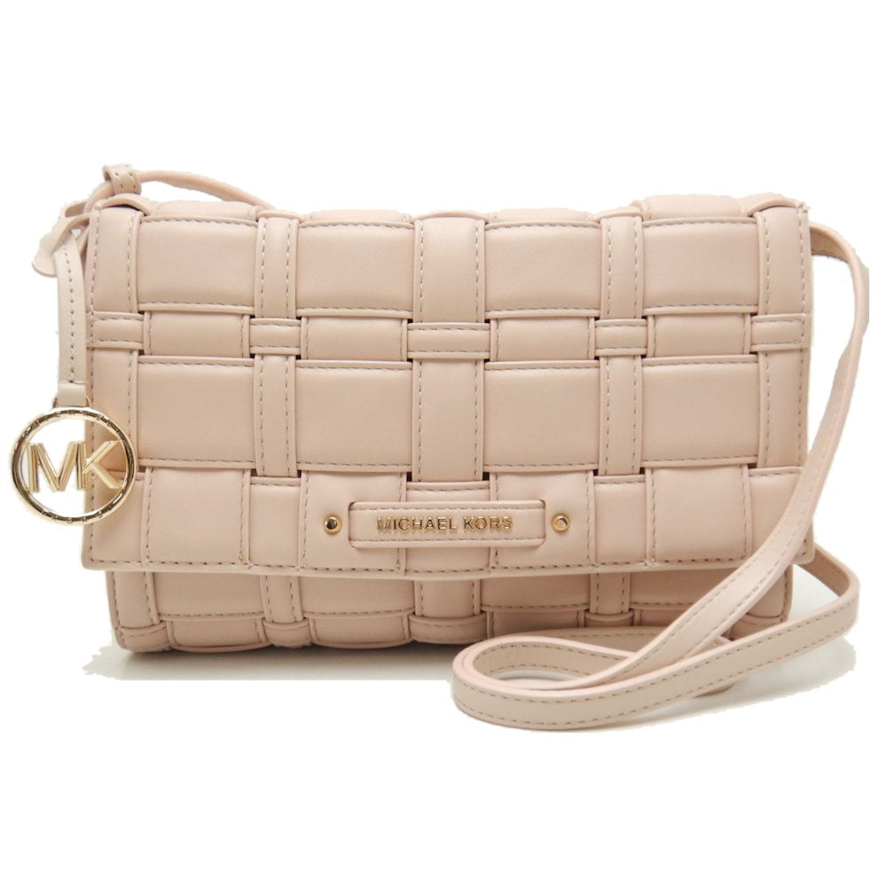 Michael Kors Leather Shoulder Bag Pink Beige