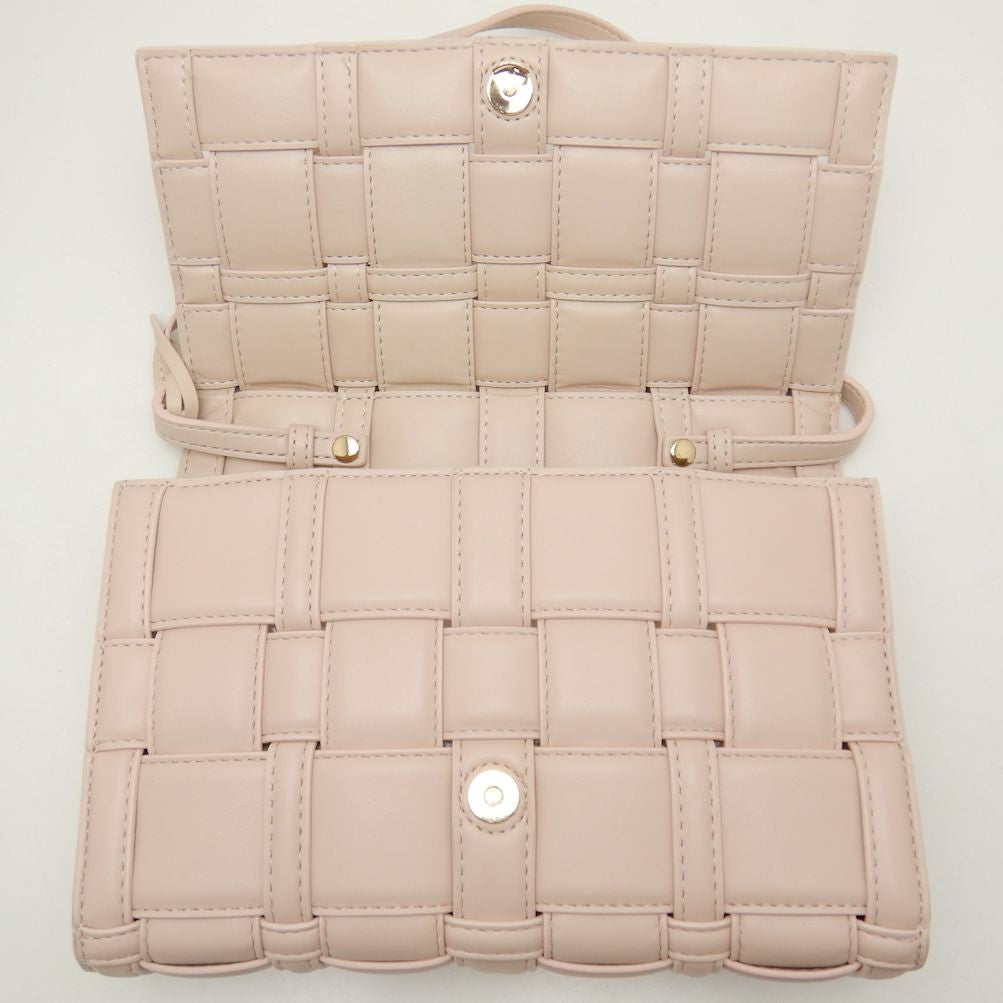 Michael Kors Leather Shoulder Bag Pink Beige