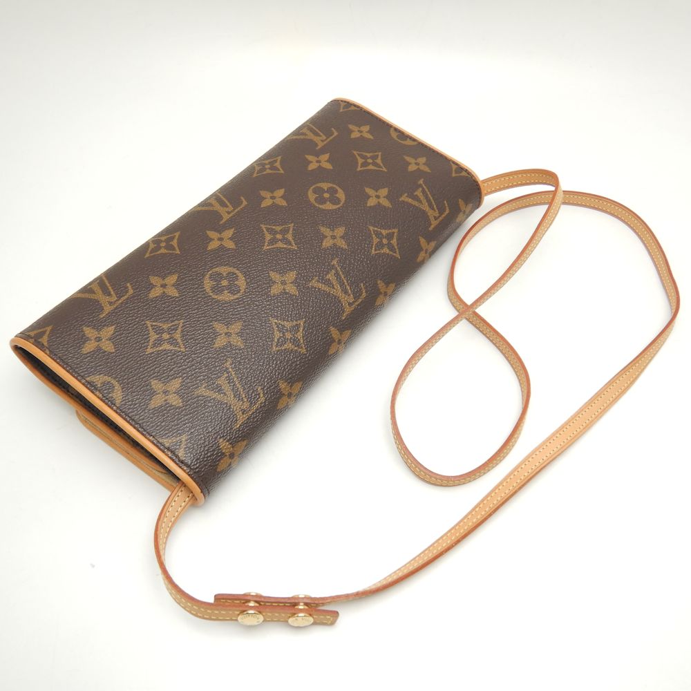 Louis Vuitton Monogram Pochette Twin GM Brown