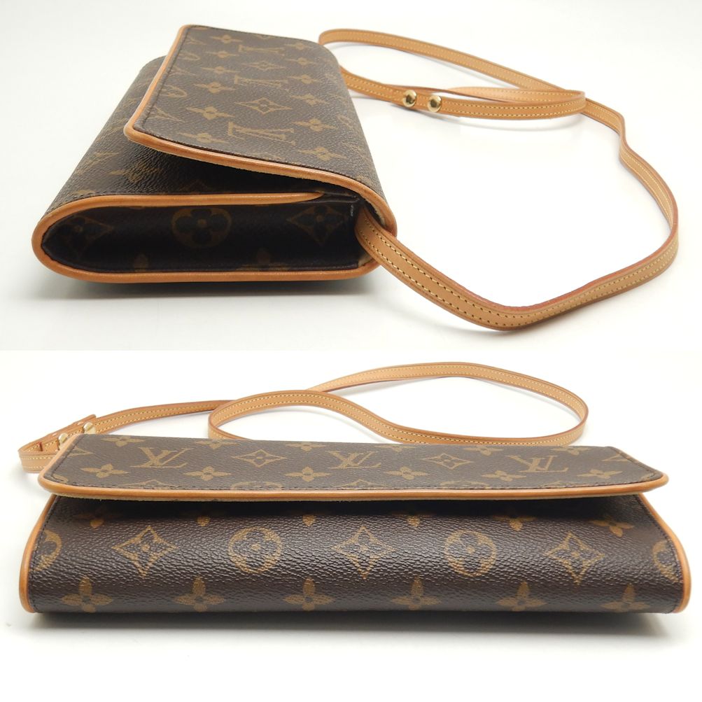 Louis Vuitton Monogram Pochette Twin GM Brown