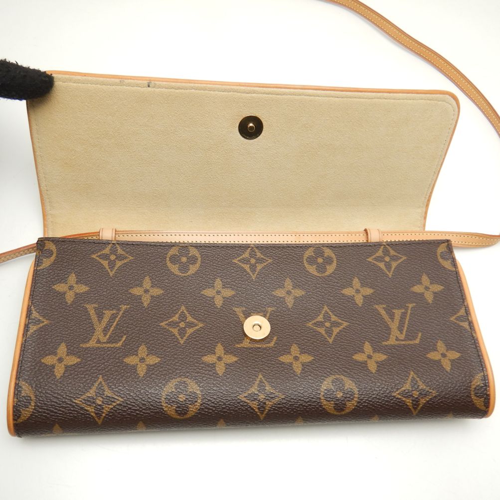 Louis Vuitton Monogram Pochette Twin GM Brown