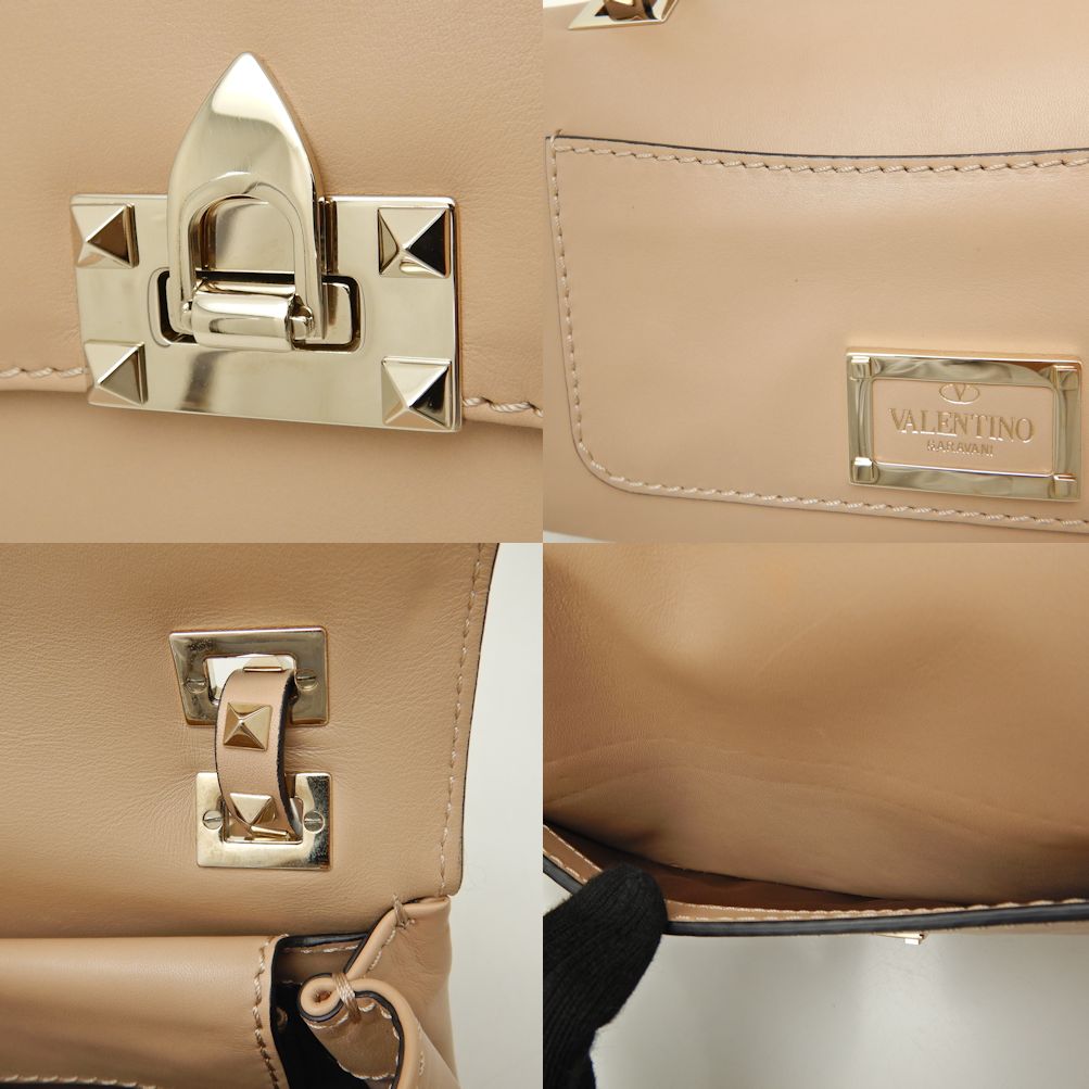 Valentino Leather Shoulder Bag Rockstud