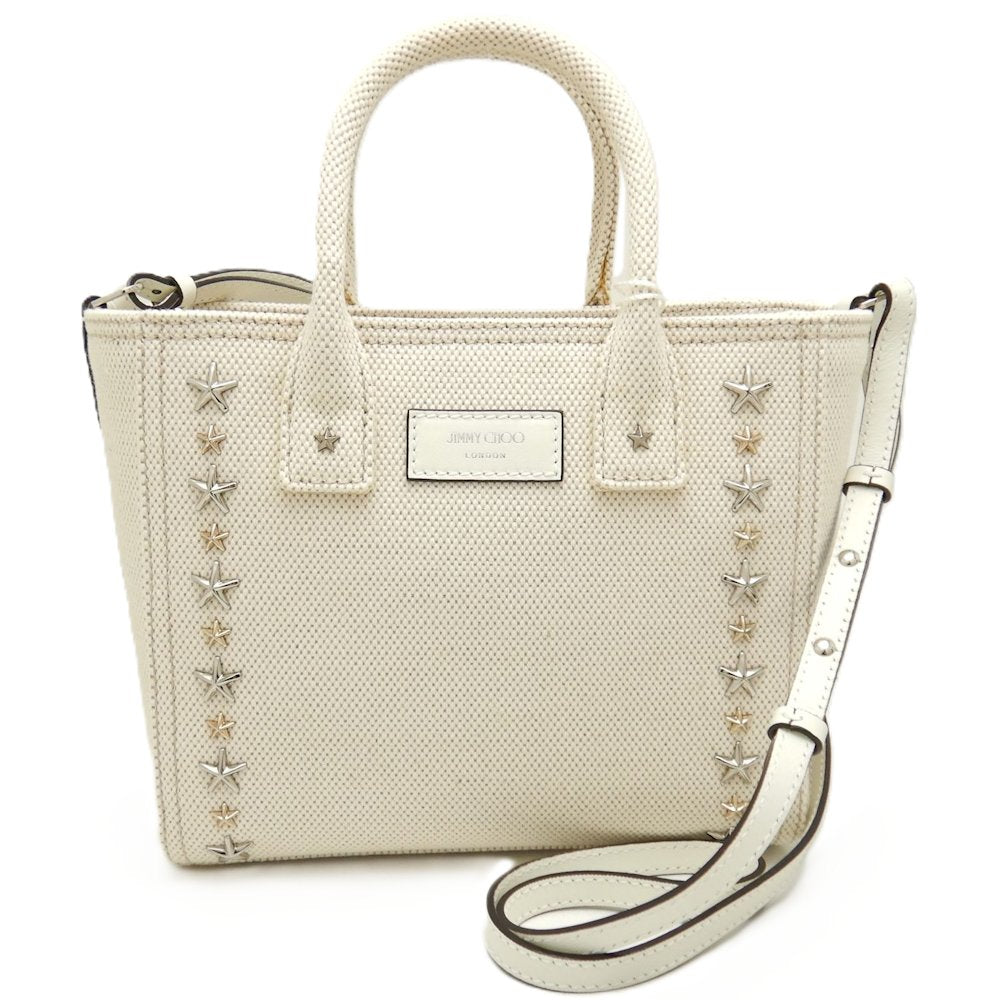 Jimmy Choo Pegasi S Canvas Leather Handbag