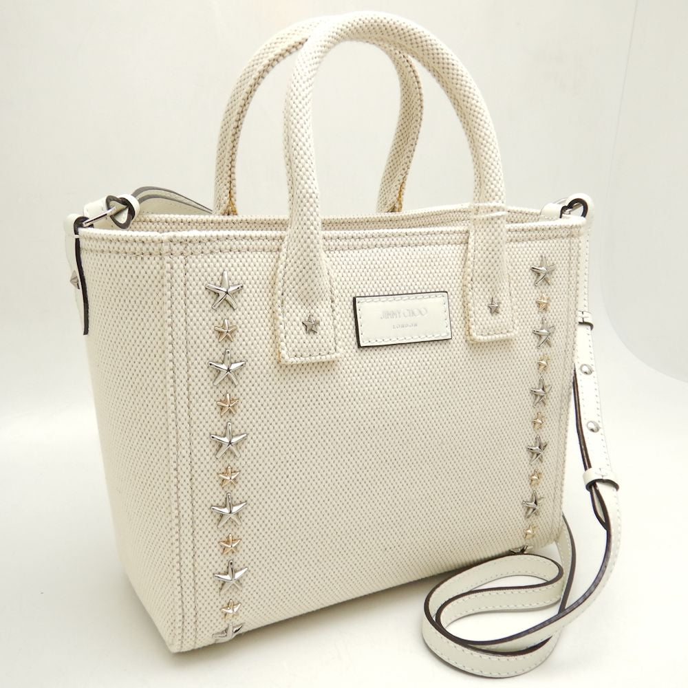 Jimmy Choo Pegasi S Canvas Leather Handbag