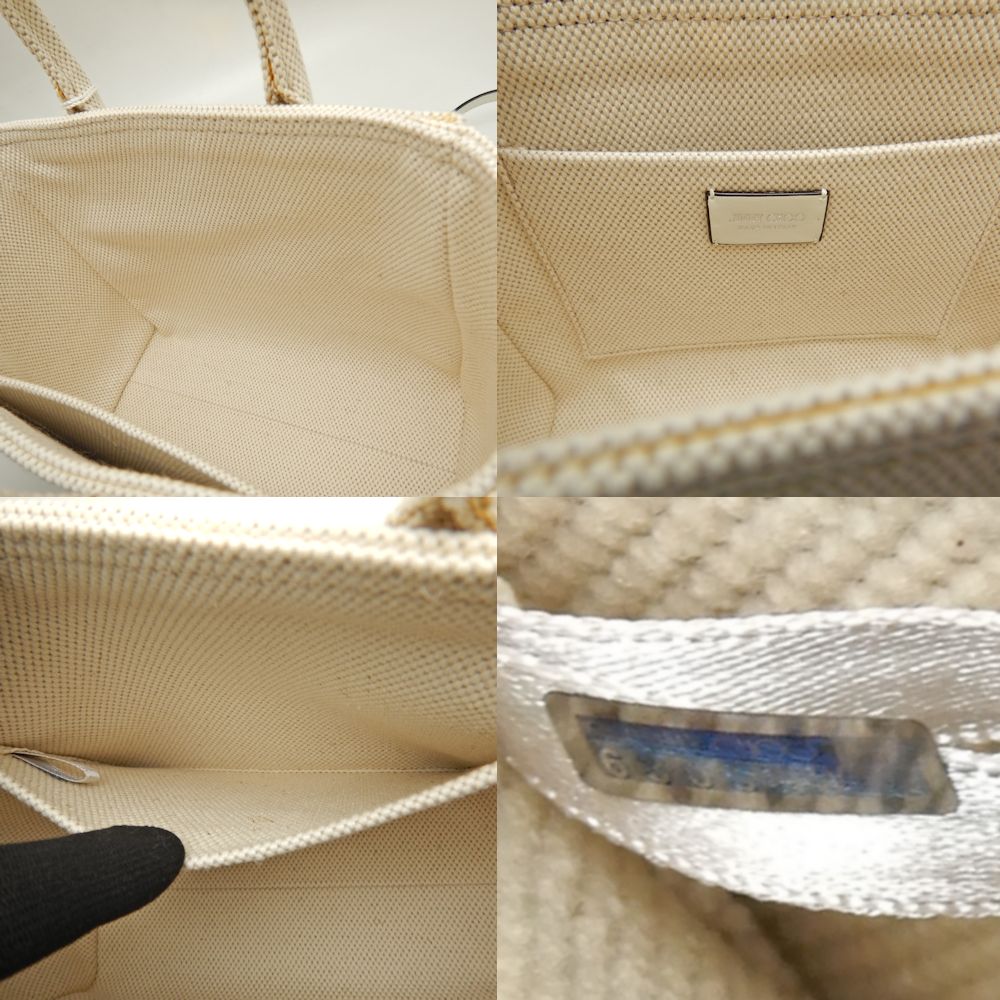 Jimmy Choo Pegasi S Canvas Leather Handbag