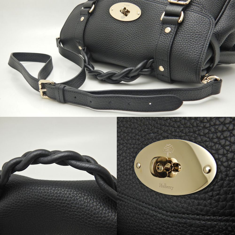 Mulberry Alexa Grain Leather Handbag Black